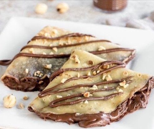 Crêpe Nutella et noisettes